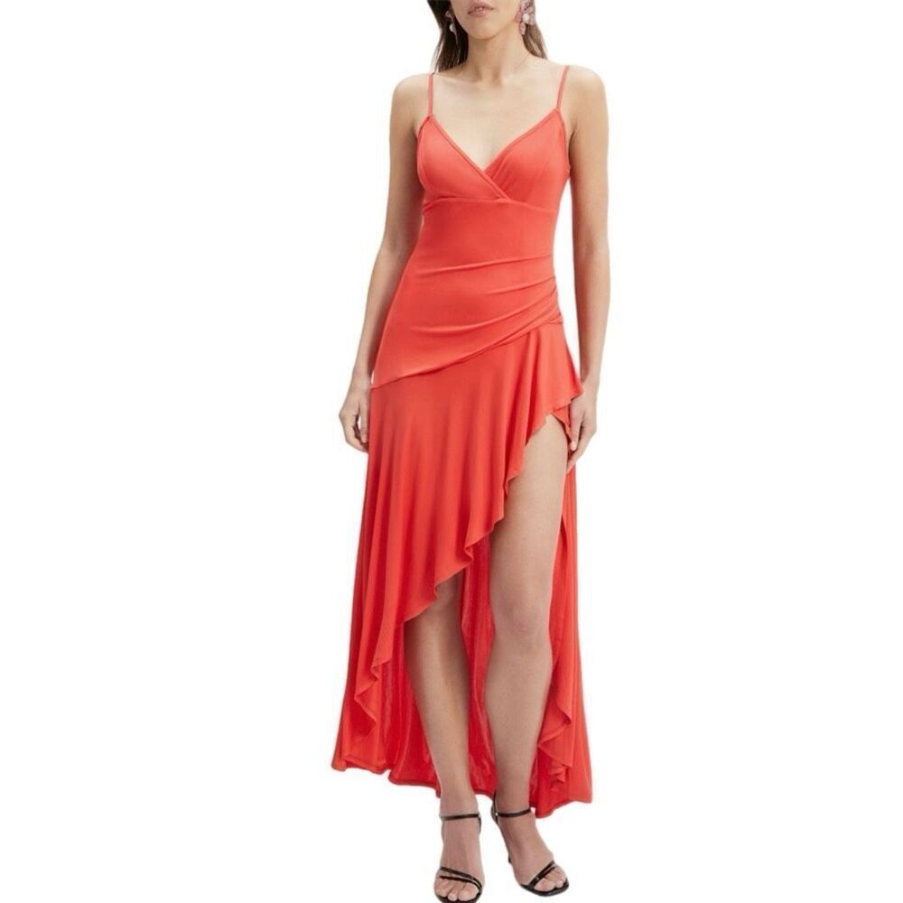 NWT Bardot sorella jersey midi dress in fire red Size 4